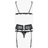 Obsessive Emperita - Erotische Lingerieset - Maat L/XL - Zwart