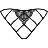 Obsessive - Miamor Kruisloos Slipje Zwart S/M