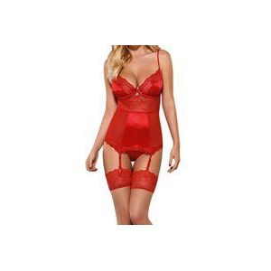 Obsessive - Lovica Korset & String Rood L/XL