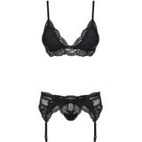 3-teiliges BH-Set aus Spitze, S/M - SALE