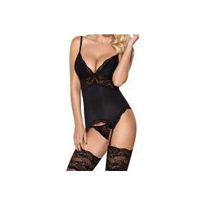 Obsessive Korset & String - Erotische Lingerieset - Maat S/M - Zwart