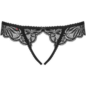 Obsessive Contica Kruisloze Slip - Erotische Lingerieset - Maat S/M - Zwart