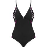 Obsessive Body Vanessme Body mit Spitze - schwarz/rot (1-tlg) mit feiner Spitze