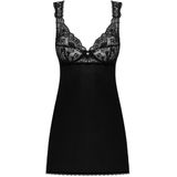 Obsessive Negligé Babydoll Donna schwarz rückenfrei mit Spitze (2-tlg)
