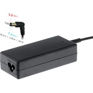 Akyga Vervangende voeding voor Compaq, HP Notebook / 18,5 V / 3,5 A / 65 W / 7,4 x 5,0 mm + pin