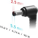 Akyga - AK-ND-10 - Notebook Voeding - Zwart - 19 V - 90 W