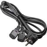 Akyga ga PC Power Cable Y-shape splitter AK-PC-04A CEE 7/7 2xC13 250V/50Hz 1.8m