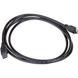 Akyga USB-kabel USB-A stekker, USB-micro-B 3.0 stekker 1.80 m Zwart AK-USB-13