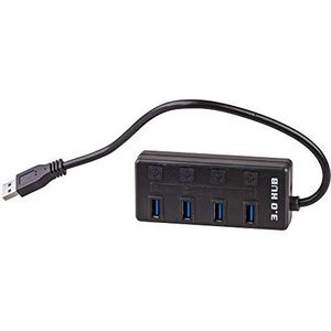 Akyga AK-AD-33 Interface Hub USB 3.2 Gen 1 (3.1 Gen 1) Type-A (USB-C, 4 Havens), Docking station + USB-hub, Zwart