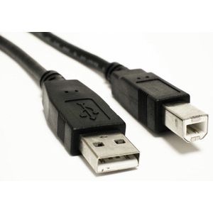 Akyga USB-kabel USB-A stekker, USB-B stekker 5.00 m Zwart AK-USB-18
