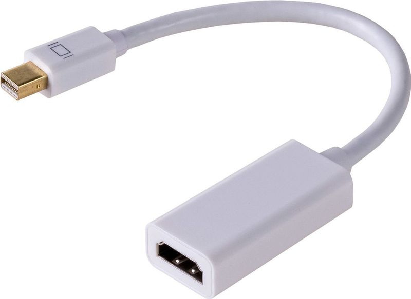 Akyga - AK-AD-38 - Mini DP naar HDMI Adapter - Wit - 15 cm