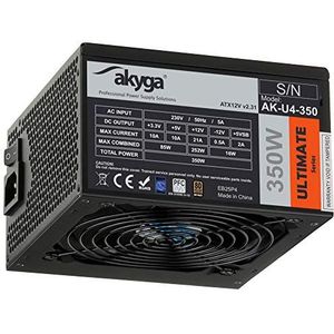 Akyga - Ultimate 350W - PC-Voedingseenheid - Zwart - 350W
