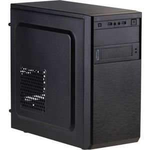 Akyga AK17BK - Micro Toren - PC - ABS Kunststof - Gegalvaniseerd Staal - Zwart - Fle (Flex-ATX, mATX, Mini-ITX), PC-behuizing, Zwart