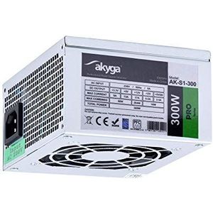 Akyga AK-S1-300 SFX PC voeding 300W PPFC P4 2x SATA 2x Molex 12cm