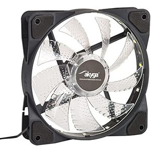 Akyga AW-12D-LED ventilator (120 mm, 1 x), PC ventilator, Zwart