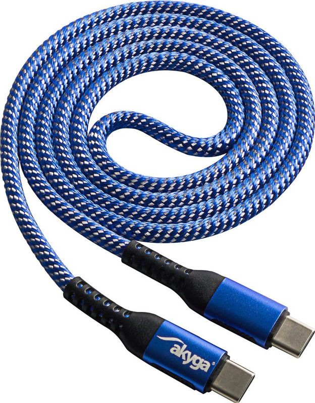 Akyga - AK-USB-37 - USB-C Kabel - Blauw - 1.00 m