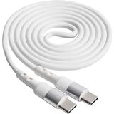 Akyga USB-kabel USB-C stekker, USB-C stekker 1.00 m Wit AK-USB-40