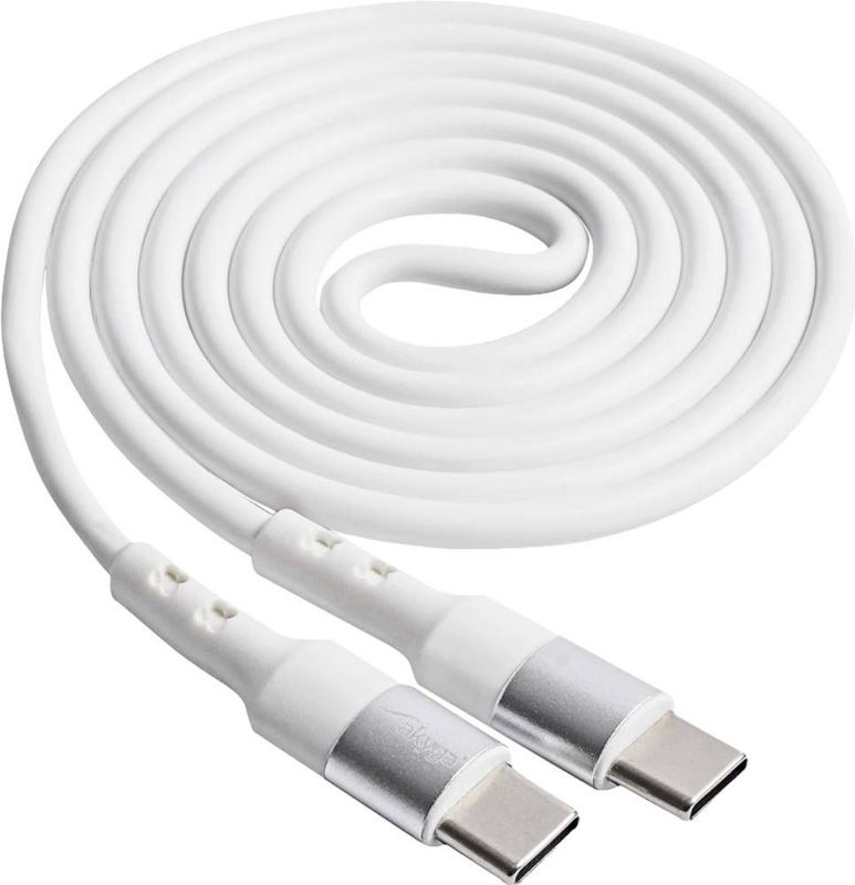 Akyga USB-kabel USB-C stekker, USB-C stekker 1.00 m Wit AK-USB-40