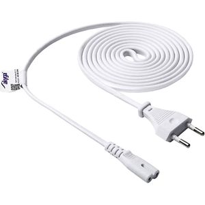 Akyga - Strom Adapterkabel [1x Euro-Stecker - 1x Kleingeräte-Buchse C7] 1.50 m Weiß
