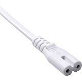 Stekker - 3-polige Kabel - Wit - 3,0 m - Voor Laptopadapters en Apparaten