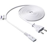 Stekker - 3-polige Kabel - Wit - 3,0 m - Voor Laptopadapters en Apparaten