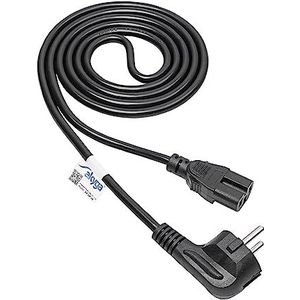Akyga AK-UP-08 netsnoer voor server UPS stroomkabel 3-polig CEE 7/7 / IEC C15 1,8 m, 10 A kabel voor koude apparaten zwart, Cu 100% koper, 3x1 mm2 HQ
