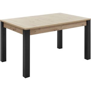 Verlengbare eettafel Laifis/210cm - zwart/oude eik