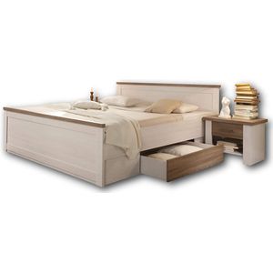 Bed Larnaca 180x200cm met 2 schuiflades & 2 nachtkastjes - wit