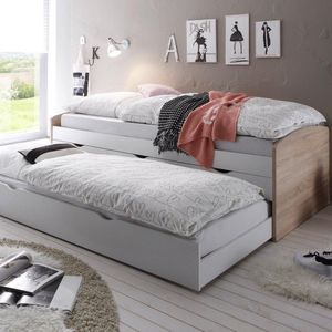 Emob - Kajuitbed Nasri met bedlade - 90x200 - Wit