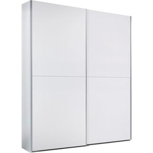 Kledingkast Victor - 170x195x59 cm (BxHxD) - Wit - Ruime Schuifdeurkast - 2 Legplanken & 2 Roedes