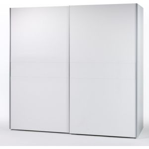 Victor - Kledingkast - Hout - Wit - Schuifdeuren - Hang-legkast - Eiken Houtlook