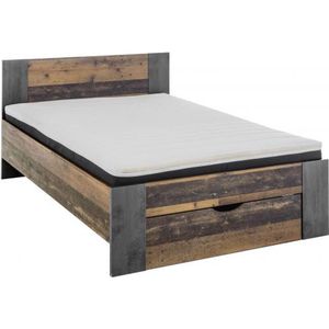 Emob - Bed Rudi met 1 lade - 140x200 - Bruin