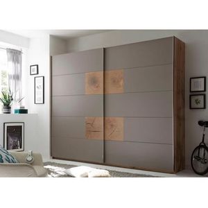 Schlafkontor Zweefdeurkast Capri Fronten met chique applicaties in kops hout-decor