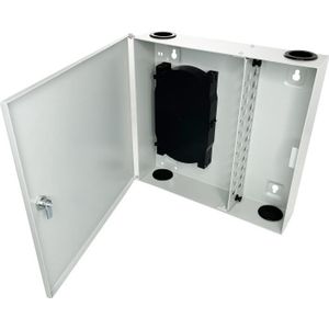 Alantec Glasvezelverdeelkast voor wandmontage (24 x SC Simplex) met slot (inclusief koffer) (S/UTP), Netwerkkabel