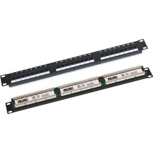 Patchpanel - UTP Cat.6 - 19" - 1HE - 24xRJ45 - Ongeschermd