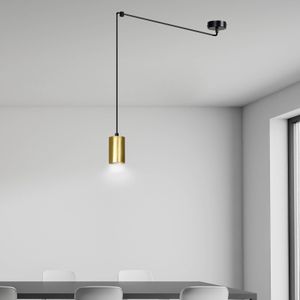 EMIBIG LIGHTING Hanglamp Speed, zwart/goud, 1-lamp