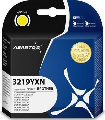 Asarto Ink Ink to Brother 3219YXN | LC3219XLY | 1500 p. | geel