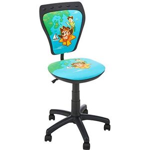 Nowy Styl Ministyle Kinderbureaustoel, draaibaar, van stof, 55 x 55 x 97,5 cm, meerkleurig