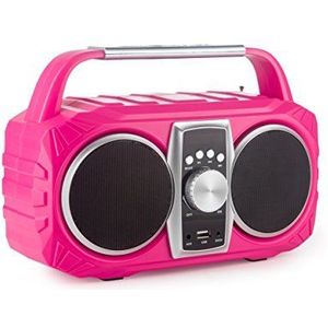 Prime3 - Neon APR71PK - Draagbare Radio-ontvanger - Roze - FM en Bluetooth