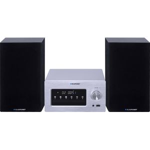 Blaupunkt Micro systeem MS70BT, Bluetooth-CD-MP3-USB-AUX (Bluetooth, CD Speler, 2x 70 W), Stereosysteem, Grijs, Zwart
