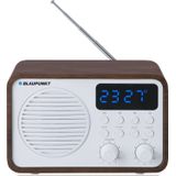 Blaupunkt Draagbare radio met Bluetooth en USB PP7BT, kleur: bruin hout/wit