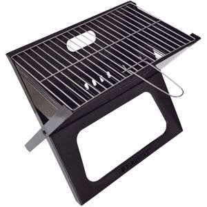 Blaupunkt - BBQ - Draagbare grill-grillkoffer met inklapbare voeten en draaggreep Grilloppervlak 42,5 x 26,5 cm
