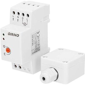 ORNO CR- 231 Schemerschakelaar Outdoor Voor DIN-Rail Met Externe Sonde - IP65 - Lichtsterkte LUX Instelbaar