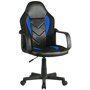AKORD F4G FG-19 Gamingstoel, ergonomisch bureaustoel, computerstoel, bureaustoel met armleuningen, draaibaar, in hoogte verstelbaar, draaglast 130 kg, blauw