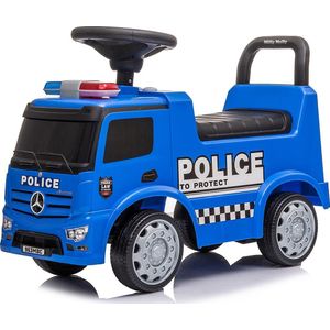 Milly Mally Loopauto Ride On Mercedes Antos Politie 60 Cm Blauw
