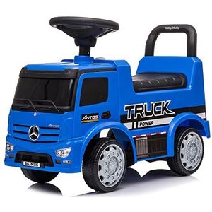 Milly Mally Voertuig Mercedes Antos Glijbaan voor kinderen van 1 tot 3 jaar auto met interactief stuurwiel BLAUW