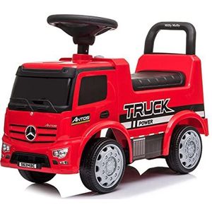 Milly Mally Voertuig Mercedes Antos glijbaan voor kinderen van 1 tot 3 jaar, auto met interactief stuurwiel, rood