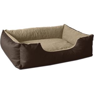 BedDog® Hondenbed LUPI, bruin/beige, L, ca. 80 x 65 cm, mand, hondenkussen