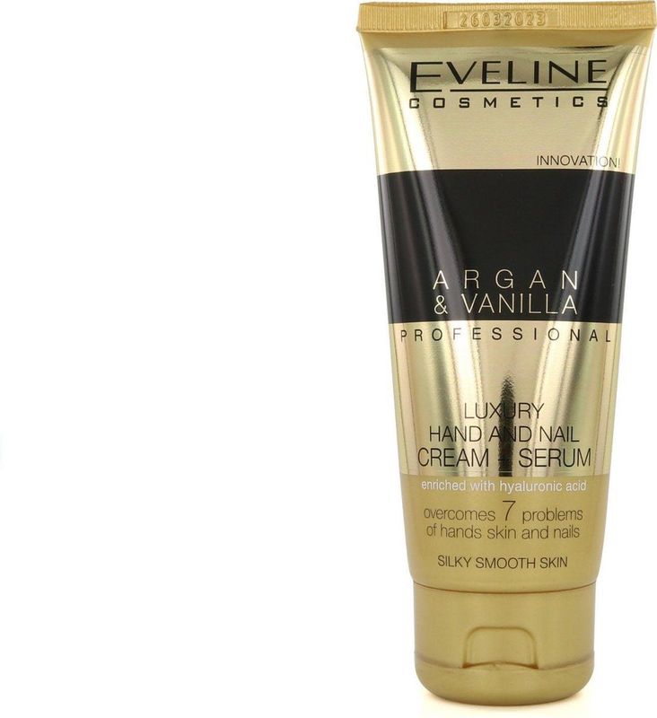 Eveline Cosmetics - Luxe Argan & Vanille Hand- en Nagelcrème - 100 ml - Diepe Hydratatie