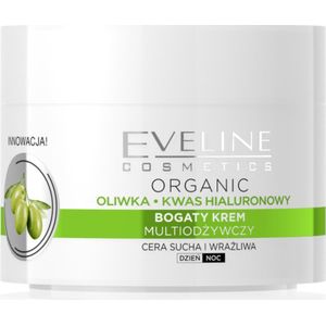 Eveline Cosmetics Green Olive Dag en Nachtcrème Hydraterende met Anti-Rimpel Werking  met Olijf Extract 50 ml